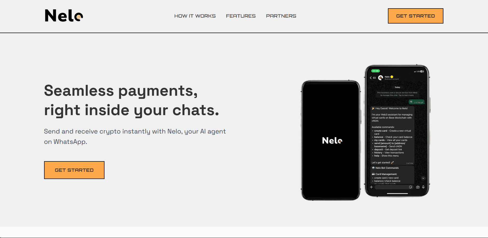 Nelo — Crypto Banking hero image